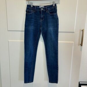 KanCan Womens Mid Rise Skinny Jeans Dark Wash Blue Size 1 24‎ KC11240D